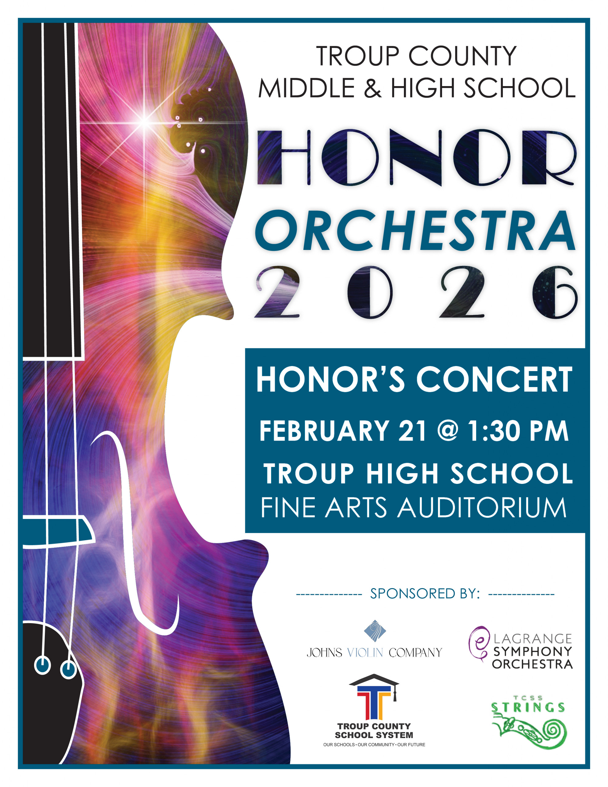 Honors Orchestra Flyer Honor Orchestra 2026